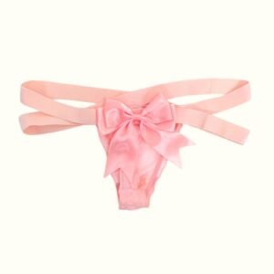 Playful Satin Bow Thong