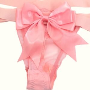 Playful Satin Bow Thong