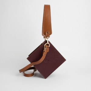 Lola bag in burgundy and tan