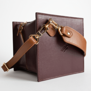 Lola bag in burgundy and tan