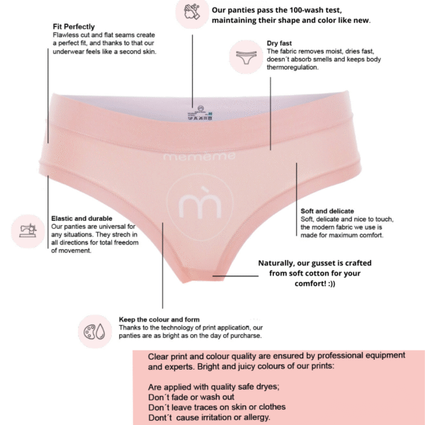 Memème Women’s Ultra-Comfortable JEANS– Daisy  - Queen Size Panties | Original Prints, Unique Designs | Breathable Cotton Crotch, Stretchy Fit, Soft Flat Seams, No Elastic Bands | Style: High Waisted Brief | Everyday Use