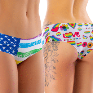 Memème Women’s Ultra-Comfortable PRIDE - Flag - Panties | Original Prints, Unique Designs | Breathable Cotton Crotch, Stretchy Fit, Soft Flat Seams, No Elastic Bands | Two Styles: Slip/Brief and Thong | Everyday Use