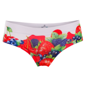 Memème Women’s Ultra-Comfortable SUMMER FRUITS - Berry Yogurt - Panties | Original Prints, Unique Designs | Breathable Cotton Crotch, Stretchy Fit, Soft Flat Seams, No Elastic Bands | Two Styles: Slip/Brief and Thong | Everyday Use