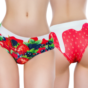 Memème Women’s Ultra-Comfortable SUMMER FRUITS - Berry Yogurt - Panties | Original Prints, Unique Designs | Breathable Cotton Crotch, Stretchy Fit, Soft Flat Seams, No Elastic Bands | Two Styles: Slip/Brief and Thong | Everyday Use